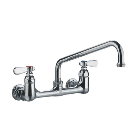 WHITEHAUS Heavy Duty Wall Mount Utility Faucet W/ An Extended Swivel Spout And L WHFS9814-12-C